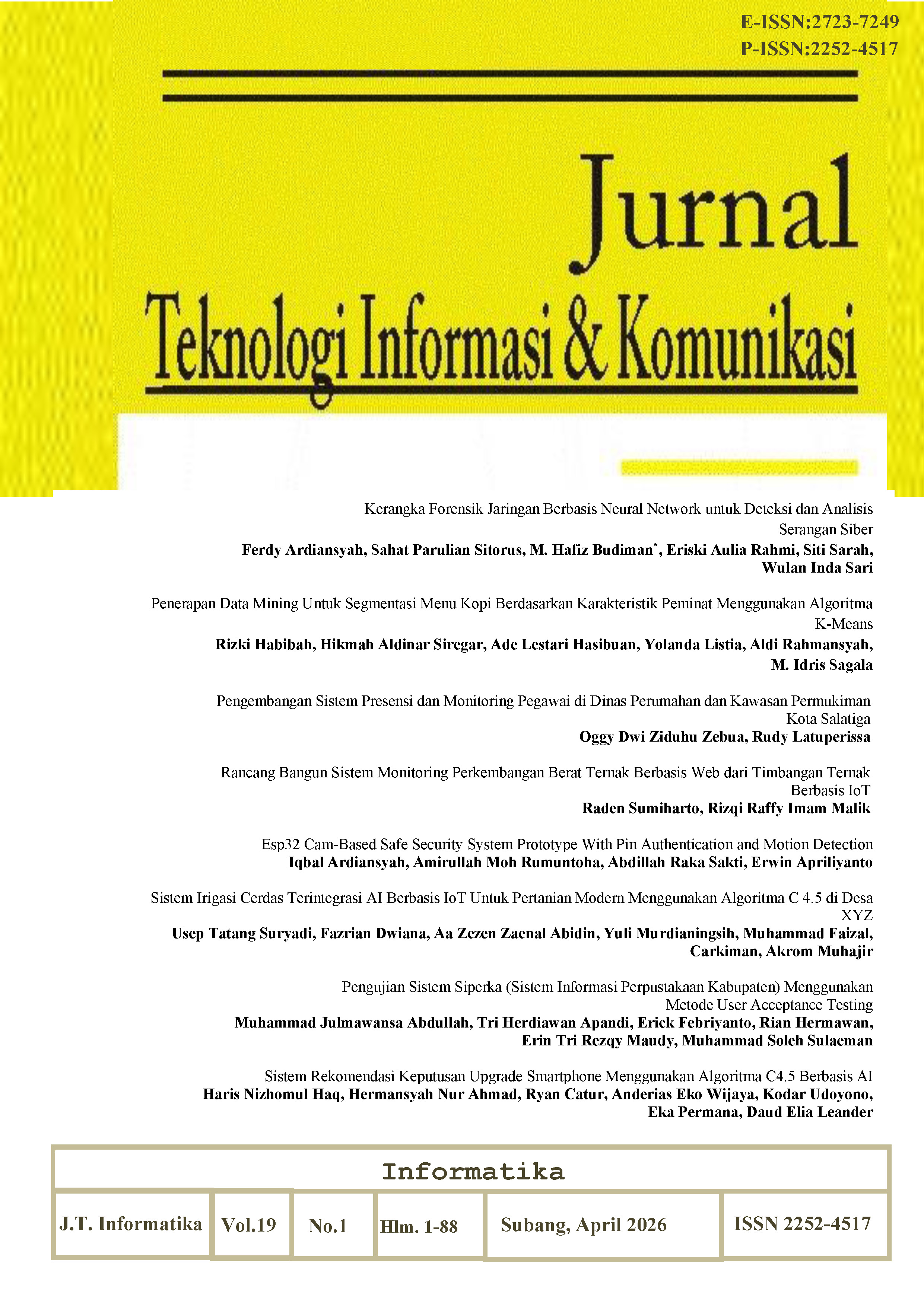 					View Vol. 19 No. 1 (2026): April
				